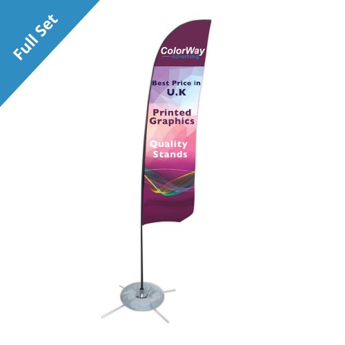 Feather Flags 2.4m - Full Set Single Sided